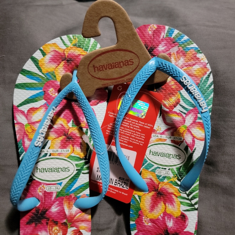 Havaianas White Tropical Slim Flip Flop 6